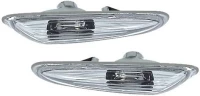Φλας για BMW E46 (2001-2005) / E60 / X3 (2004-2009) - χρωμίου - σετ 2τμχ.