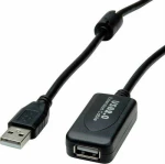 USB 2.0 Cable USB-A male - USB-A female Μαύρο 10m με Repeater (S3115)