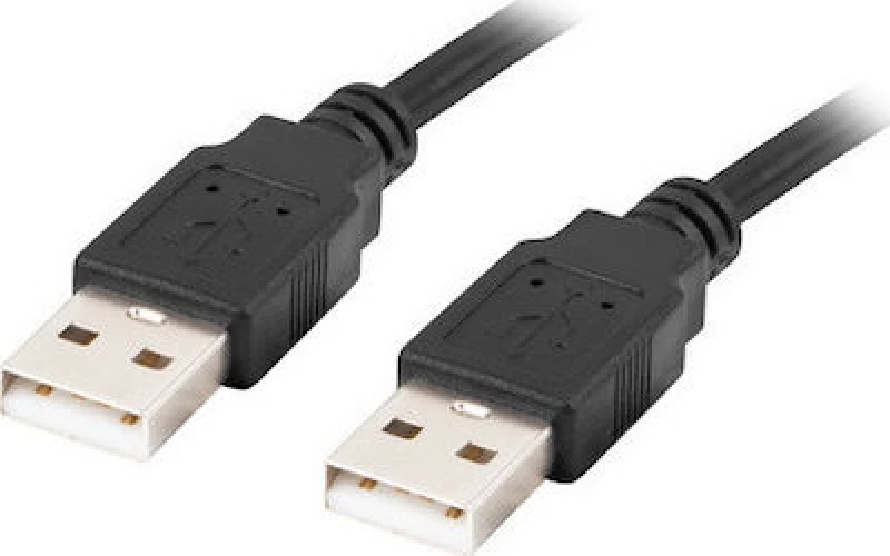 Lanberg USB 2.0 Cable USB-A male - USB-A male Μαύρο 0.5m (CA-USBA-20CU-0005-BK)