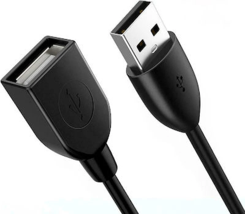 Cabletime USB 2.0 Cable USB-A male - USB-A female Μαύρο 3m
