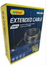 Andowl Q-T05B USB 2.0 Cable USB-A male - USB-A female Μαύρο 10m