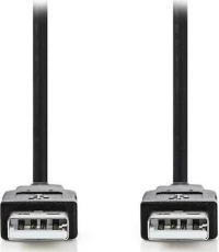 Nedis USB 2.0 Cable USB-A male - USB-A male 5m (CCGP60000BK50)