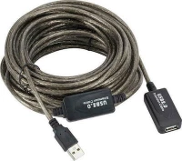 USB 2.0 Cable USB-A male - USB-A female Μαύρο 10m (FTT14-040)