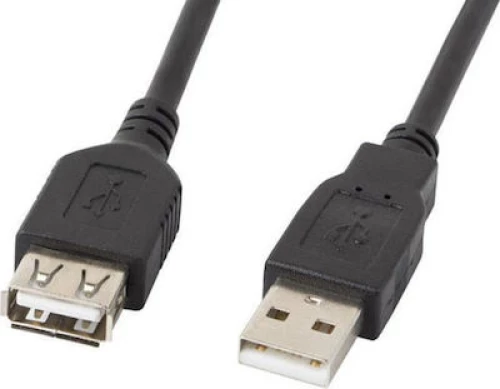 Lanberg USB 2.0 Cable USB-A male - USB-A female 1.8m (CA-USBE-10CC-0018-BK)