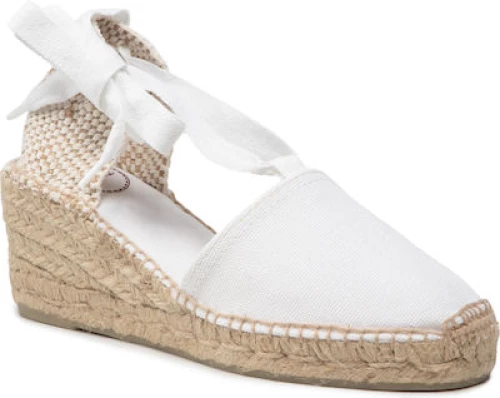 Toni Pons Valencia Καλοκαιρινές Γυναικείες Πλατφόρμες Στυλ Εσπαντρίγιες Ψηλές σε Λευκό Χρώμα