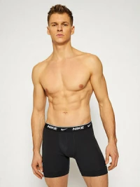 Nike Everyday Cotton Stretch Ανδρικά Boxer Μαύρα Μονόχρωμα 3Pack KE1007-UB1