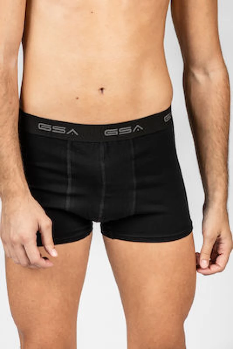 GSA Ανδρικά Boxer Μαύρα Μονόχρωμα 3Pack 17-1204-01