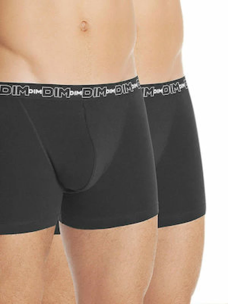 Dim D6596 Ανδρικά Boxer Μαύρα Μονόχρωμα 2Pack