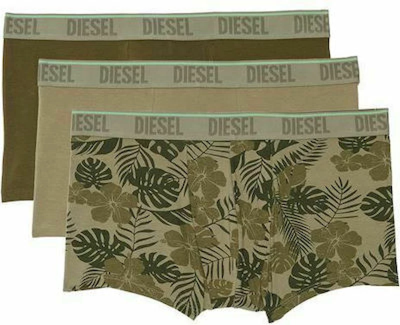 Diesel Ανδρικά Boxer Χακί 3Pack 00ST3V-0SFAD-E5975