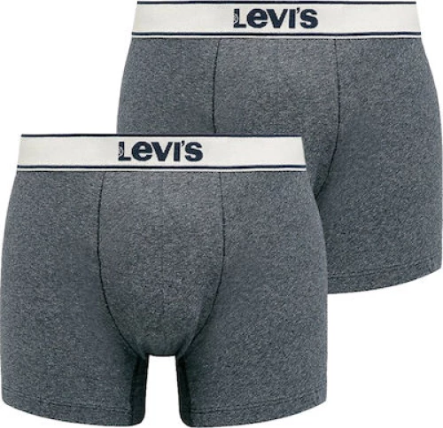 Levi's Ανδρικά Boxer Γκρι Μονόχρωμα 2Pack 37149-0399