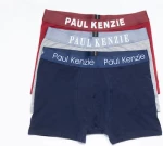 Paul Kenzie Aquarella Ανδρικά Boxer Navy Blue / Grey / Bordeaux Μονόχρωμα 3Pack