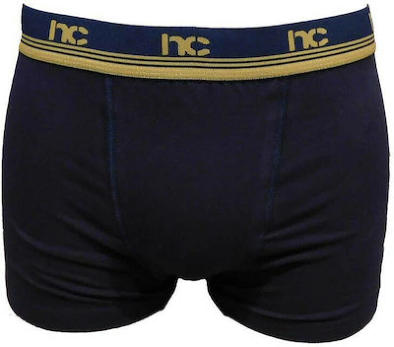 ΑΝΔΡΙΚΟ ΒΑΜΒΑΚΕΡΟ BOXER ΜΕ ΕΞΩΤΕΡΙΚΟ ΛΑΣΤΙΧΟ N.C. 411 - ΜΠΛΕ-ΧΡΥΣΑΦΙ