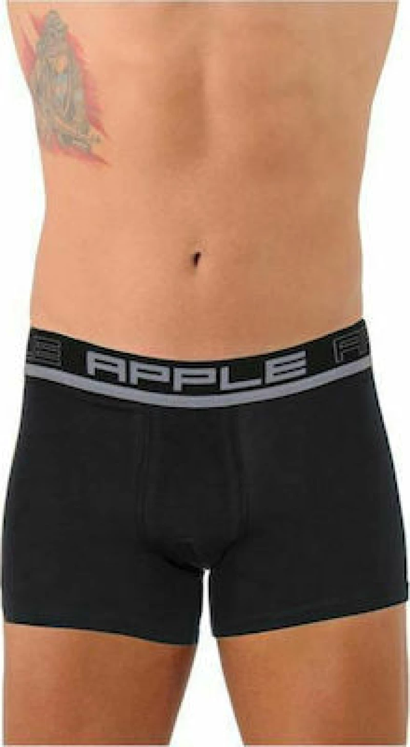 Apple Boxer 0110950 Ανδρικό Boxer Μαύρο / Ασημί Μονόχρωμο