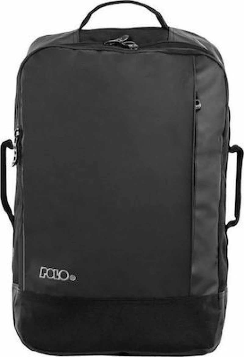 Polo Boston Υφασμάτινο Σακίδιο Πλάτης Αδιάβροχο Μαύρο 9-02-003-02