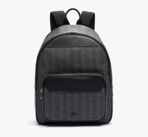 Lacoste The Blend Monogram Ανδρικό Σακίδιο Πλάτης Γκρι NH3649LX-H45