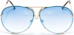 Olympus Sunglasses Poseidon Unisex Γυαλιά Ηλίου Gold / Blue