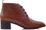 Chaniotakis 456 Δερμάτινα Γυναικεία Μποτάκια Oxfords Ταμπά