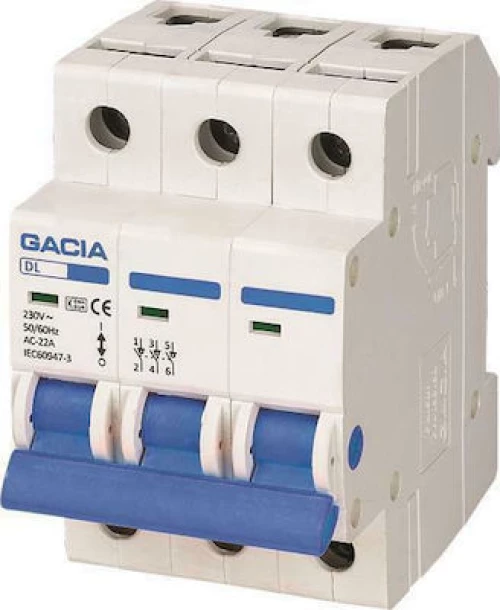 Gacia 3X40A Διακόπτης Ράγας 400V 40A 500-43606