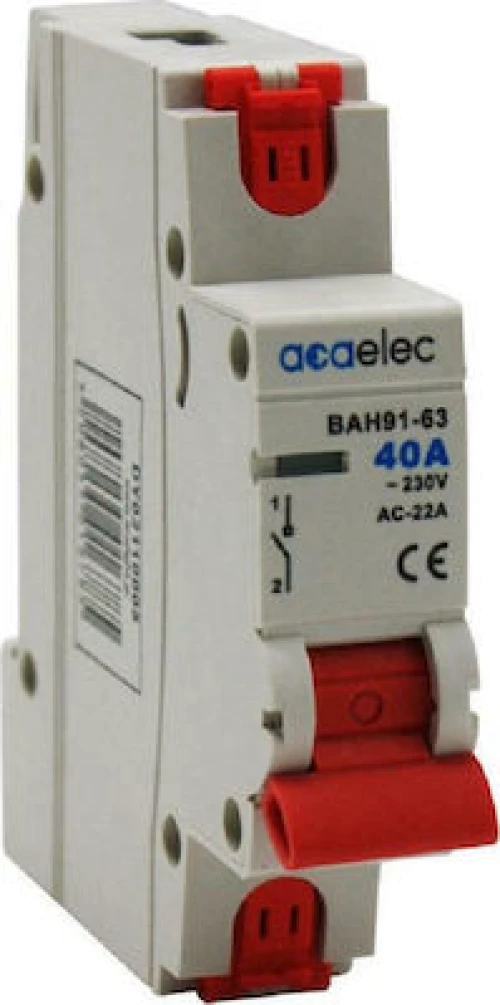 Aca Μονοπολικός Διακόπτης Ράγας 230V 40A DY02110005