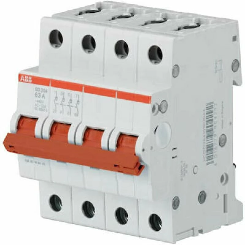 Abb SD204-25 Τετραπολικός Διακόπτης Ράγας 25A 73545