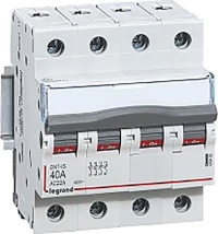 Legrand DX3 Τετραπολικός Διακόπτης Ράγας 400V 40A 406486