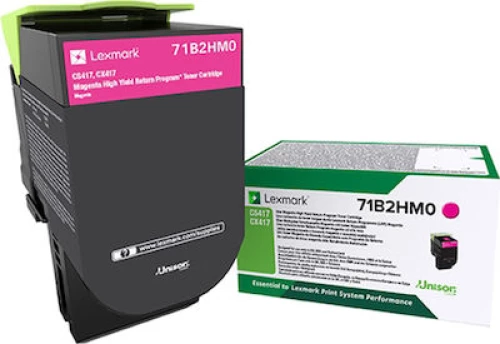Lexmark 71B2HM0 Toner Ματζέντα High Capacity Return Program 3500 Σελίδων