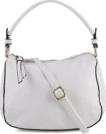 Dudlin Γυναικεία Τσάντα Hobo 'Ωμου σε Λευκό χρώμα 183050-08
