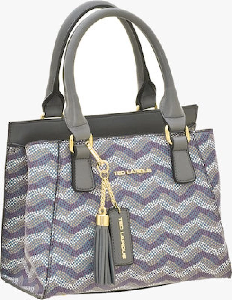 Ted Lapidus 615-9536 Γυναικεία Τσάντα Tote Χειρός σε Γκρι χρώμα