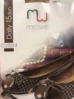 Καλσόν MEWE Daily Collant 15 Den - Ηλιοκαμένο με σλιπ - Ελαστικό Διάφανο