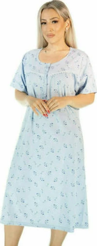 Lydia Creations Γυναικείο Νυχτικό Floral Κοντό Μανίκι SS/22 21010-100 - Lydia Creations