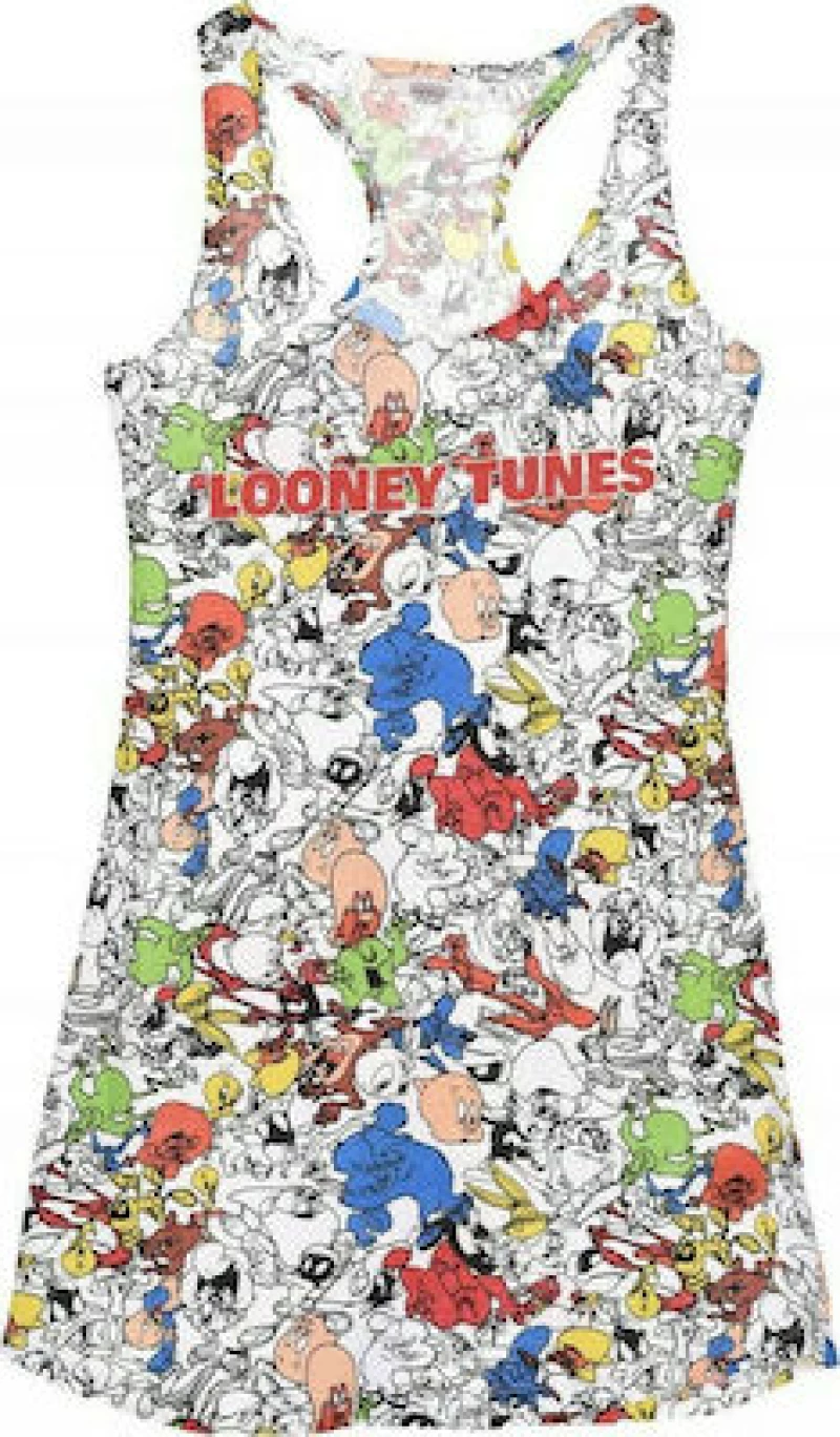 Γυναικεία Νυχτικιά Looney Tunes, Χρώμα Λευκό