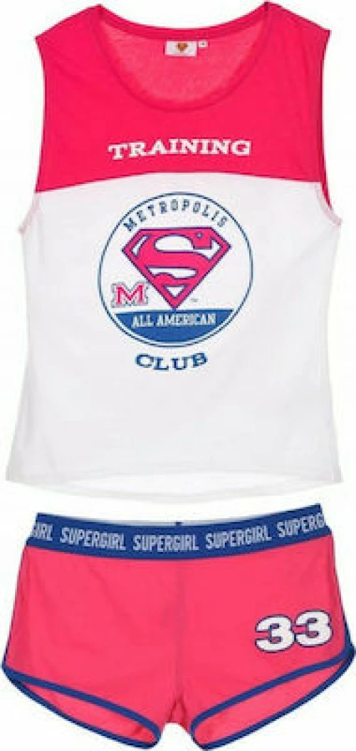 Γυναικείo Homewear Supergirl, Χρώμα Λευκό