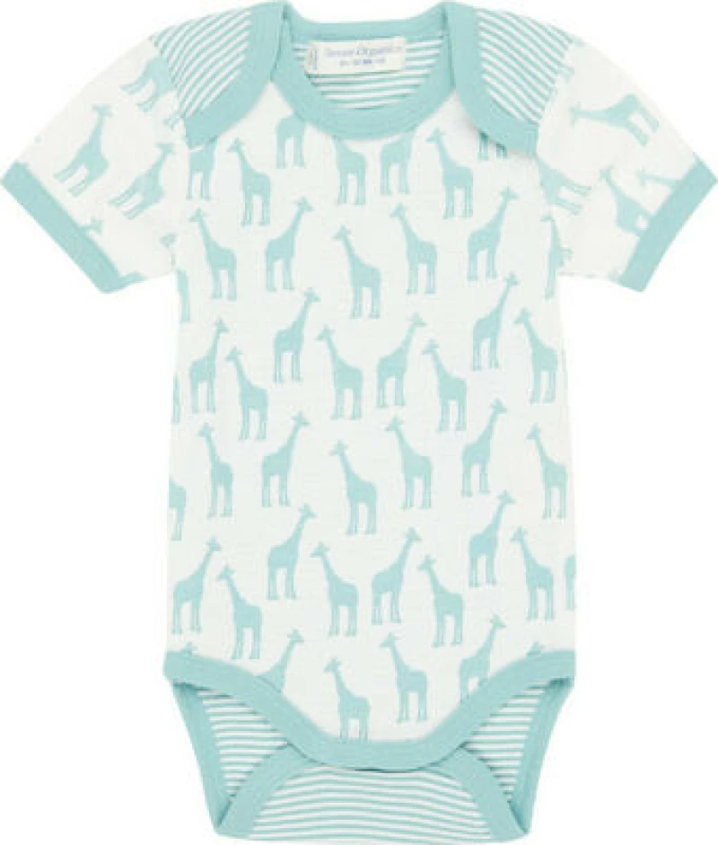 Φορμάκι κοντομάνικο "Giraffe blue" Sense Organics οργανικό βαμβάκι