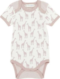 Φορμάκι κοντομάνικο "Giraffe mauve" Sense Organics οργανικό βαμβάκι