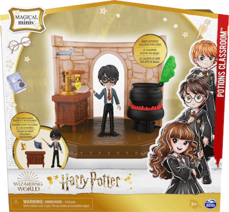 Spin Master Παιχνίδι Μινιατούρα Σετ Wizarding World Magical Minis Potions Classroom για 5+ Ετών 6061847