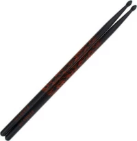 Tama Japanese Oak Μπαγκέτες Ντραμς 7A-F-BR Rhythmic Fire 7A με Σχήμα Μύτης Drop σε Μαύρο Χρώμα