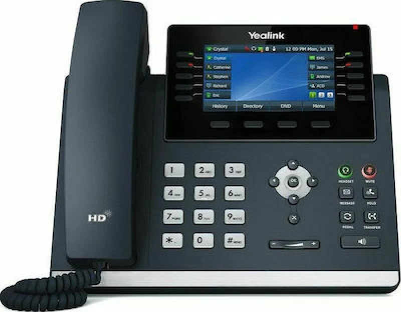 Yealink SIP-T46U Ενσύρματο Τηλέφωνο IP 16 γραμμών Μαύρο