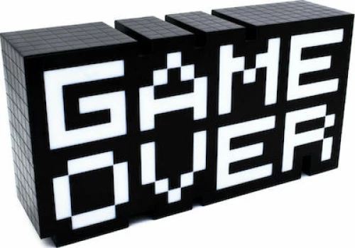 Διακοσμητικό Επιτραπέζιο Φωτιστικό LED USB "GAME OVER" OEM - Μαύρο