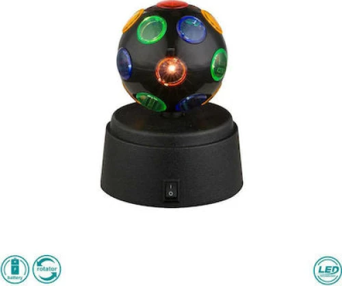 Globo Lighting Disco Διακοσμητικό Φωτιστικό LED Party Light σε Μαύρο Χρώμα 28017