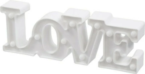 GloboStar Διακοσμητικό Φωτιστικό LED Love σε Λευκό Χρώμα 76549