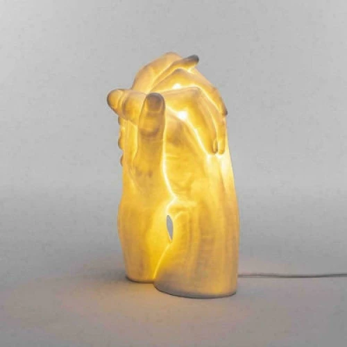 Επιτραπέζιο Πορσελάνινο Φωτιστικό With Me C21,6x17,5 h.32 White Seletti