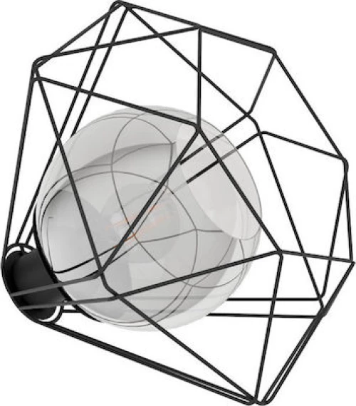 Eglo Vernham Επιτραπέζιο Διακοσμητικό Φωτιστικό με Ντουί E27 σε Μαύρο Χρώμα 43484