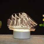 Διακοσμητικό Φωτιστικό LED 3D Illusion σε Λευκό Χρώμα KOR-MANVAYO-004