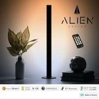 GloboStar Alien Diva Διακοσμητικό Φωτιστικό LED Μπάρα CCT 10W με Ασύρματο Χειριστήριο RF & Dimmer 50cm σε Μαύρο Χρώμα ALIEN-DIVA-BLACK-50-10