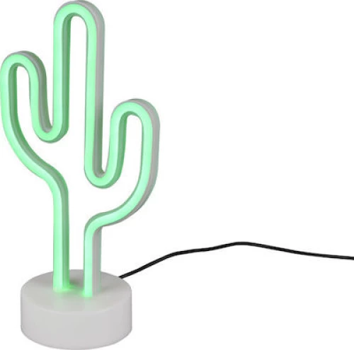 Trio Lighting Cactus Διακοσμητικό Φωτιστικό Κάκτος Neon σε Πράσινο Χρώμα R55220101