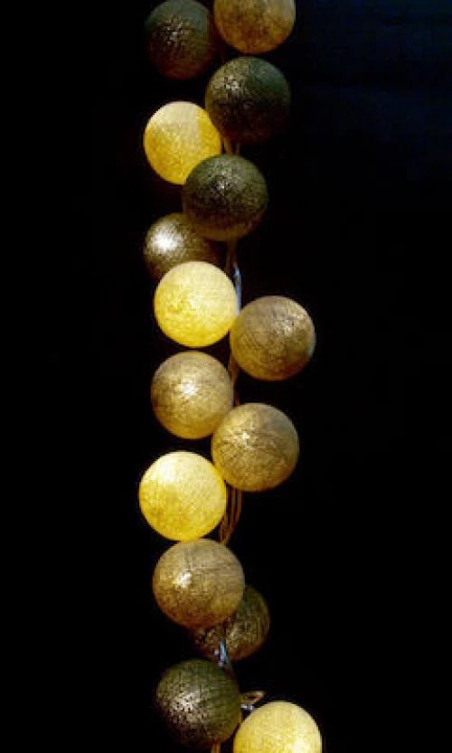 Beelights Γιρλάντα Ωφέλιμων 2.4m Με 20 Βαμβακερές Χειροποίητες Μπαλίτσες Terra