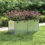 vidaXL 316880 Ζαρντινιέρα Ασημί 160x77cm