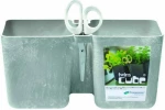 Marhome Twins Cube P Γλάστρα με Ψαλιδάκι σε χρώμα Γκρι 24.4x12cm
