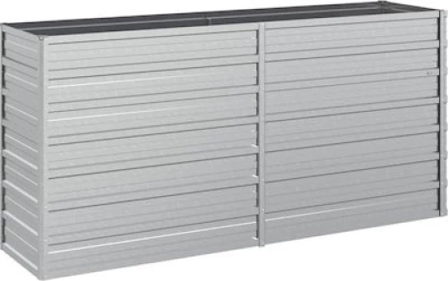 vidaXL 316894 Ζαρντινιέρα Ασημί 160x77cm