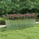 vidaXL 316891 Ζαρντινιέρα Ασημί 320x77cm